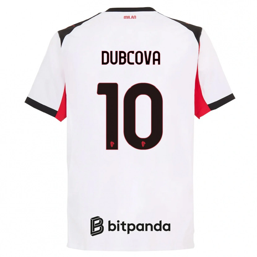 Danxen Heren Kamila Dubcova #10 Wit Zwart Uitshirt Uittenue 2025/26 T-Shirt