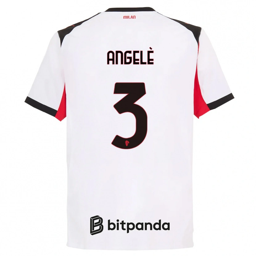 Danxen Heren Gregorio Angelè #3 Wit Zwart Uitshirt Uittenue 2025/26 T-Shirt