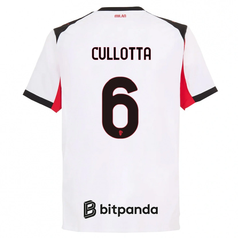 Danxen Heren Andrea Cullotta #6 Wit Zwart Uitshirt Uittenue 2025/26 T-Shirt