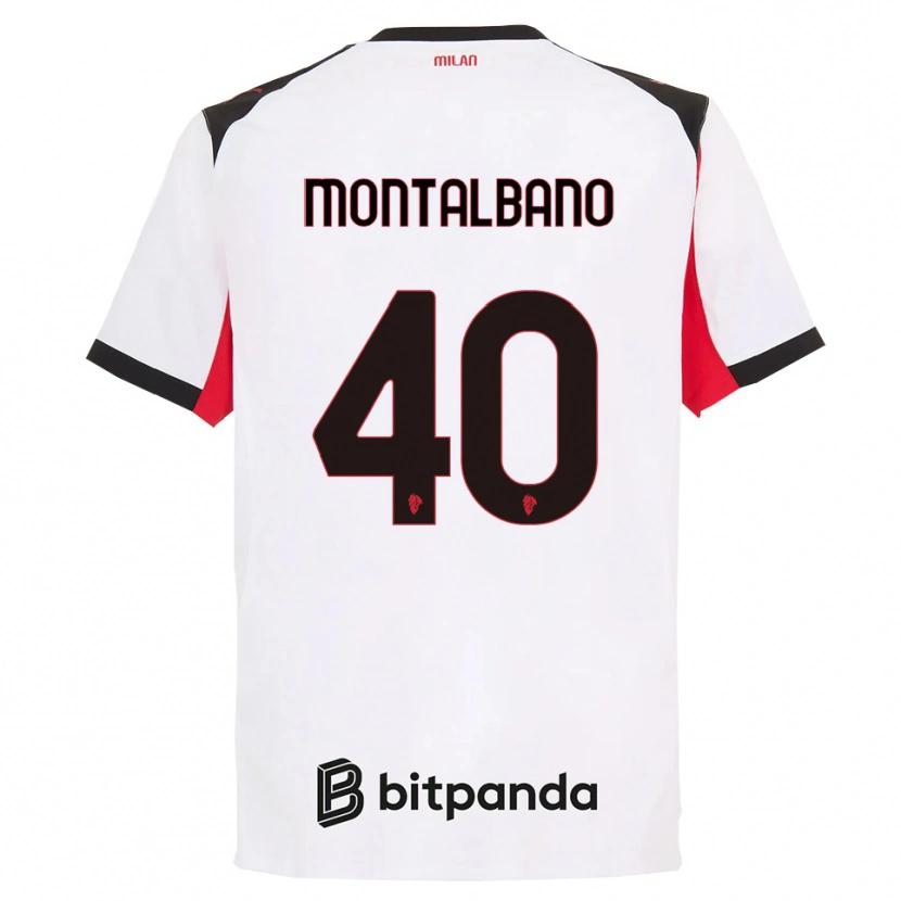Danxen Heren Nicolo Montalbano #40 Wit Zwart Uitshirt Uittenue 2025/26 T-Shirt