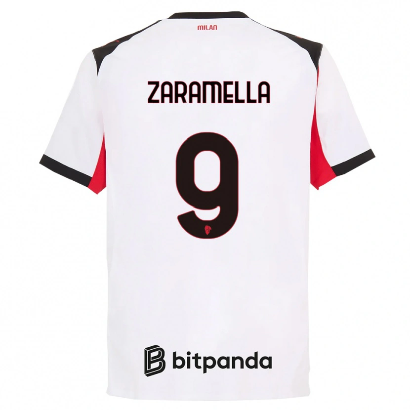 Danxen Heren Mattia Zaramella #9 Wit Zwart Uitshirt Uittenue 2025/26 T-Shirt