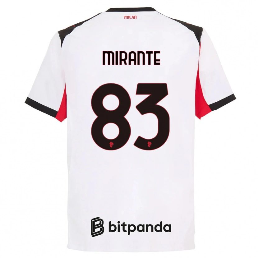 Danxen Heren Antonio Mirante #83 Wit Zwart Uitshirt Uittenue 2025/26 T-Shirt
