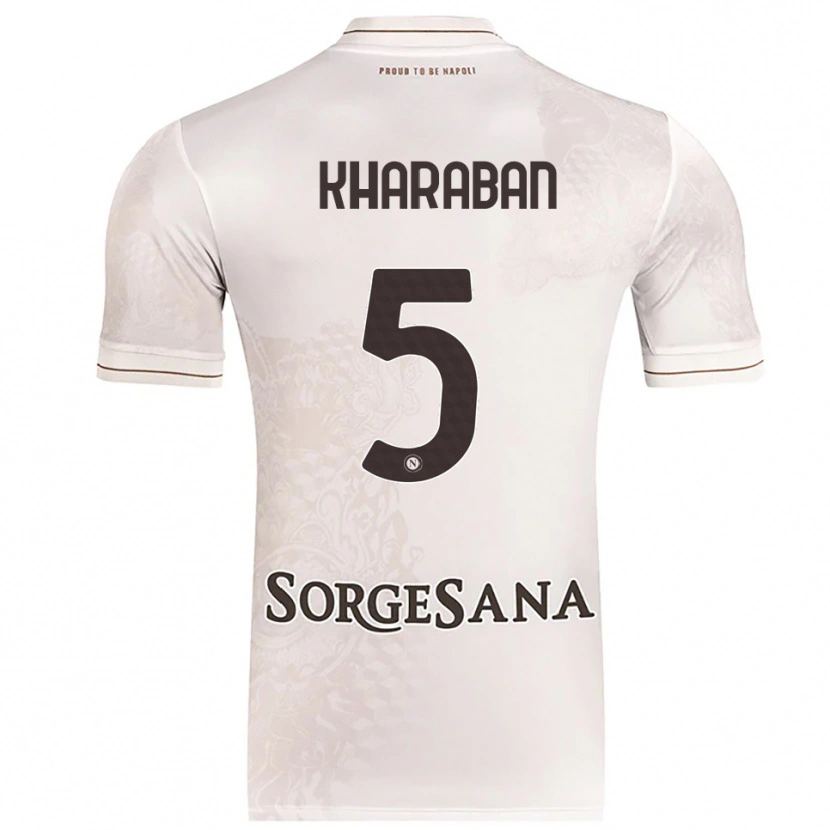Danxen Heren Vitaliy Kharban #5 Champagne Bruin Uitshirt Uittenue 2025/26 T-Shirt