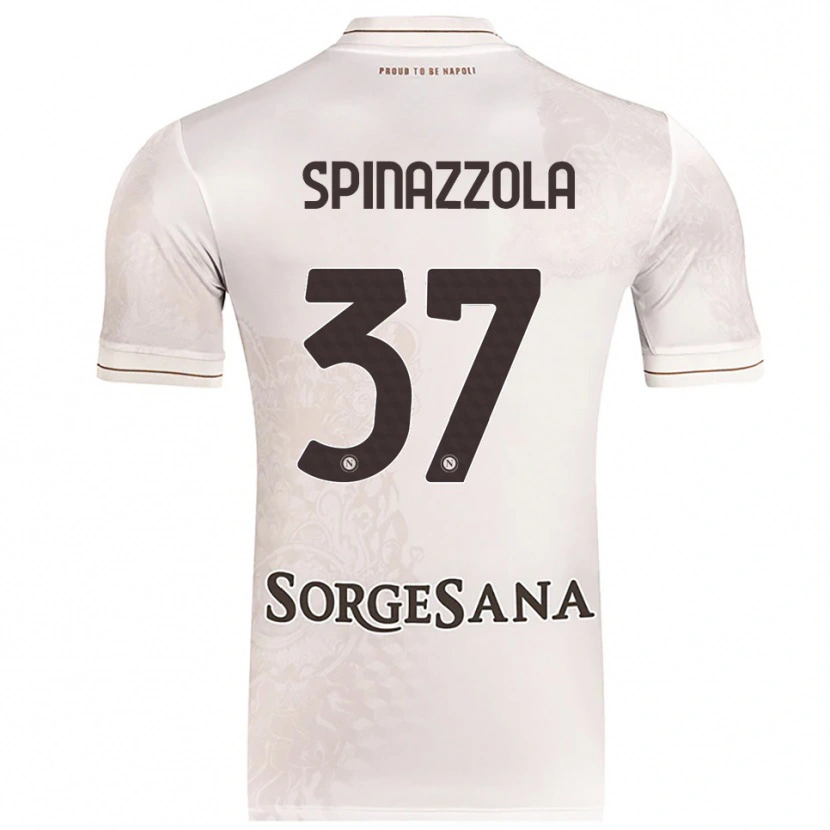 Danxen Heren Leonardo Spinazzola #37 Champagne Bruin Uitshirt Uittenue 2025/26 T-Shirt