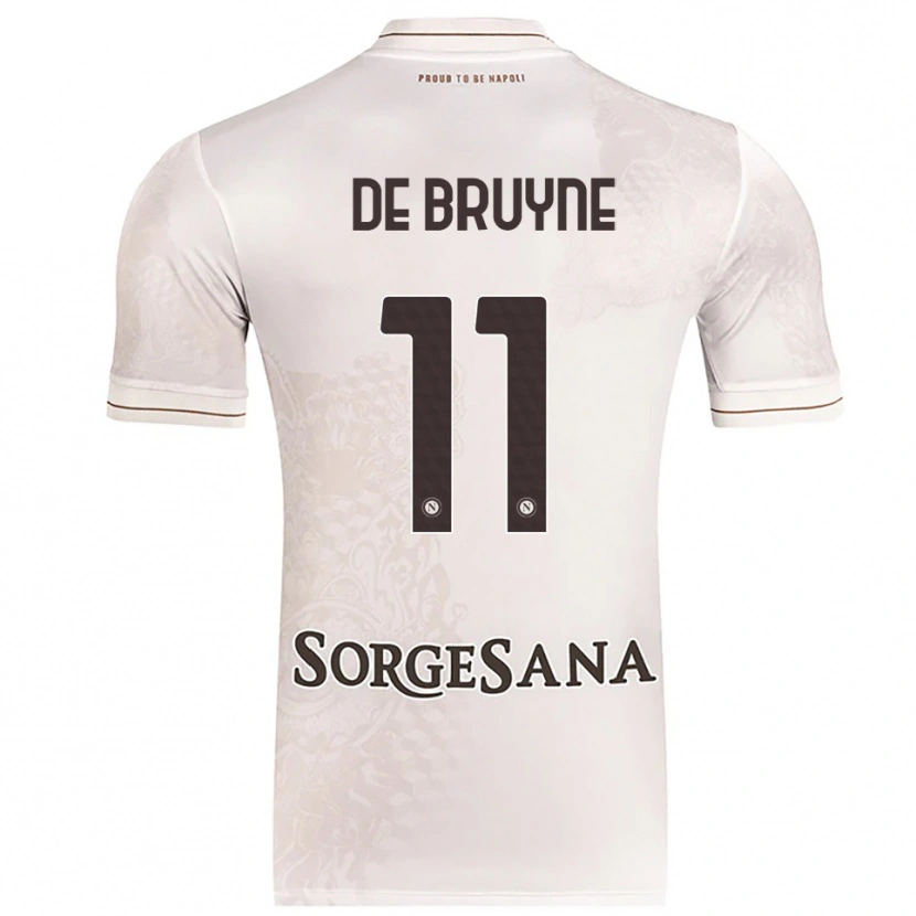 Danxen Heren Kevin De Bruyne #11 Champagne Bruin Uitshirt Uittenue 2025/26 T-Shirt
