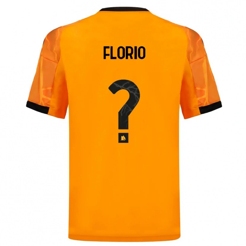 Danxen Heren Davide Florio #0 Oranje Zwart Uitshirt Uittenue 2025/26 T-Shirt