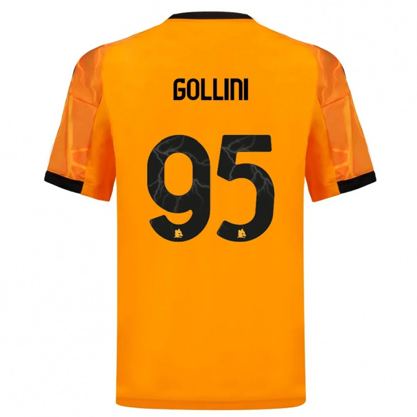 Danxen Heren Pierluigi Gollini #95 Oranje Zwart Uitshirt Uittenue 2025/26 T-Shirt