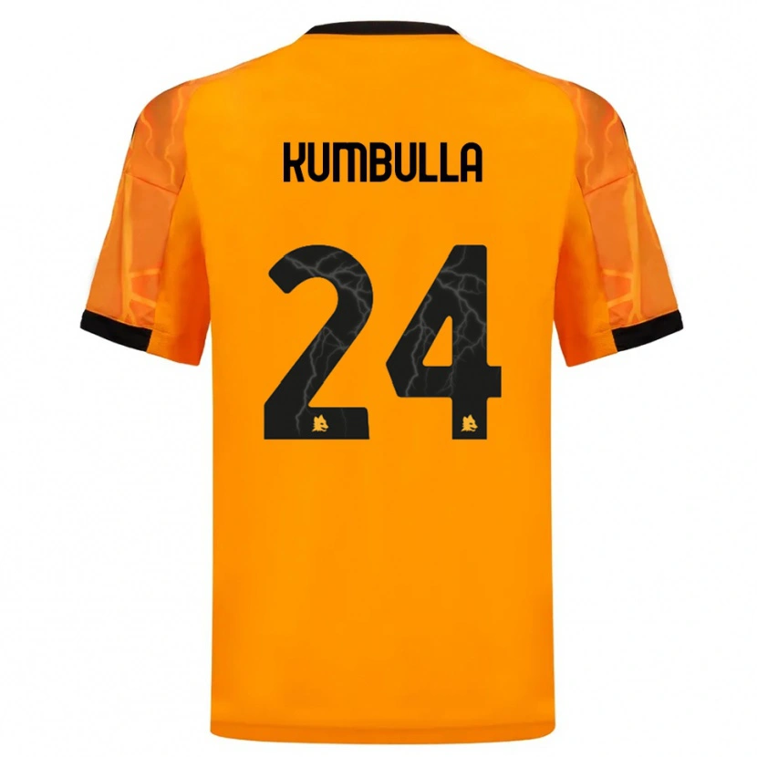 Danxen Heren Marash Kumbulla #24 Oranje Zwart Uitshirt Uittenue 2025/26 T-Shirt