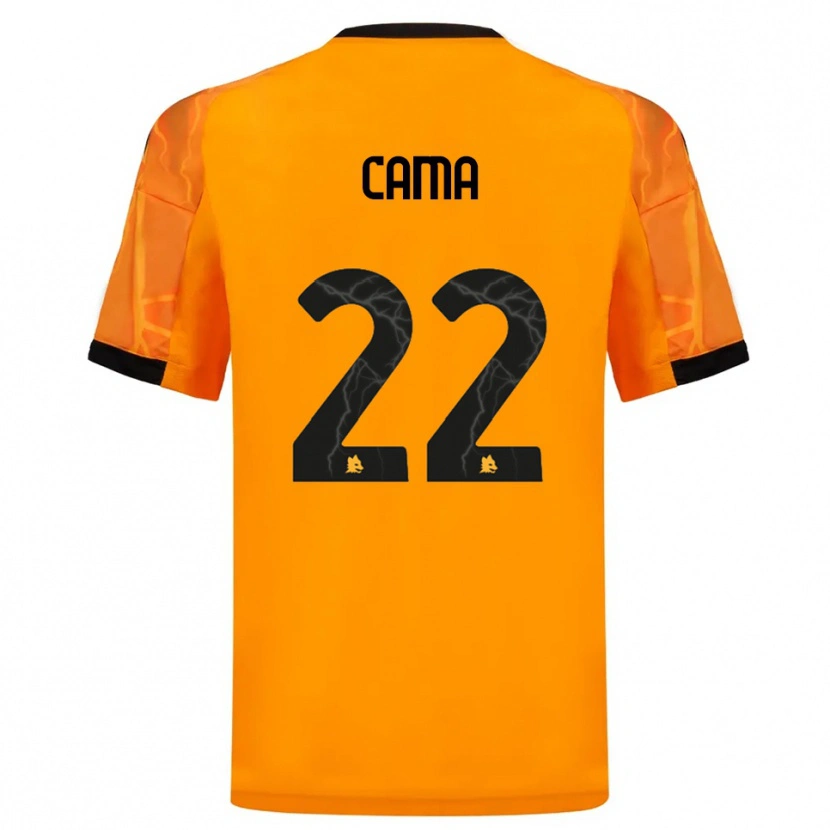 Danxen Heren Cristian Cama #22 Oranje Zwart Uitshirt Uittenue 2025/26 T-Shirt