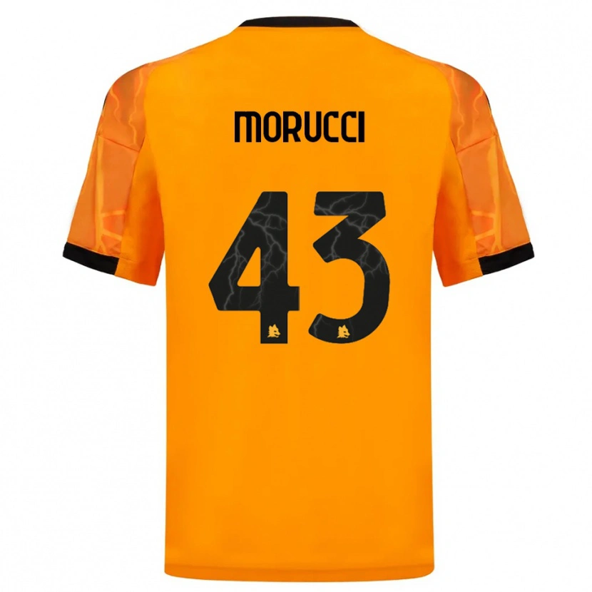Danxen Heren Edoardo Morucci #43 Oranje Zwart Uitshirt Uittenue 2025/26 T-Shirt