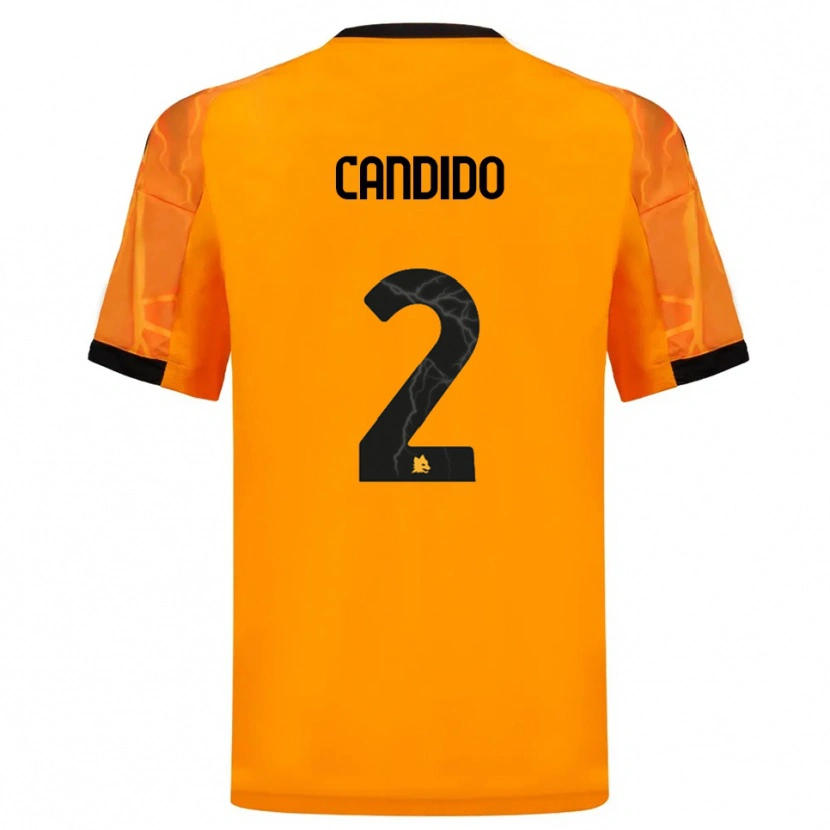 Danxen Heren Gabriele Candido #2 Oranje Zwart Uitshirt Uittenue 2025/26 T-Shirt