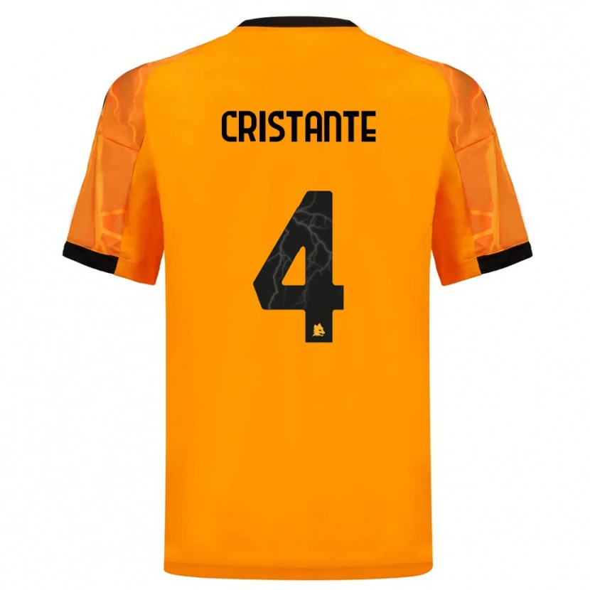 Danxen Heren Bryan Cristante #4 Oranje Zwart Uitshirt Uittenue 2025/26 T-Shirt