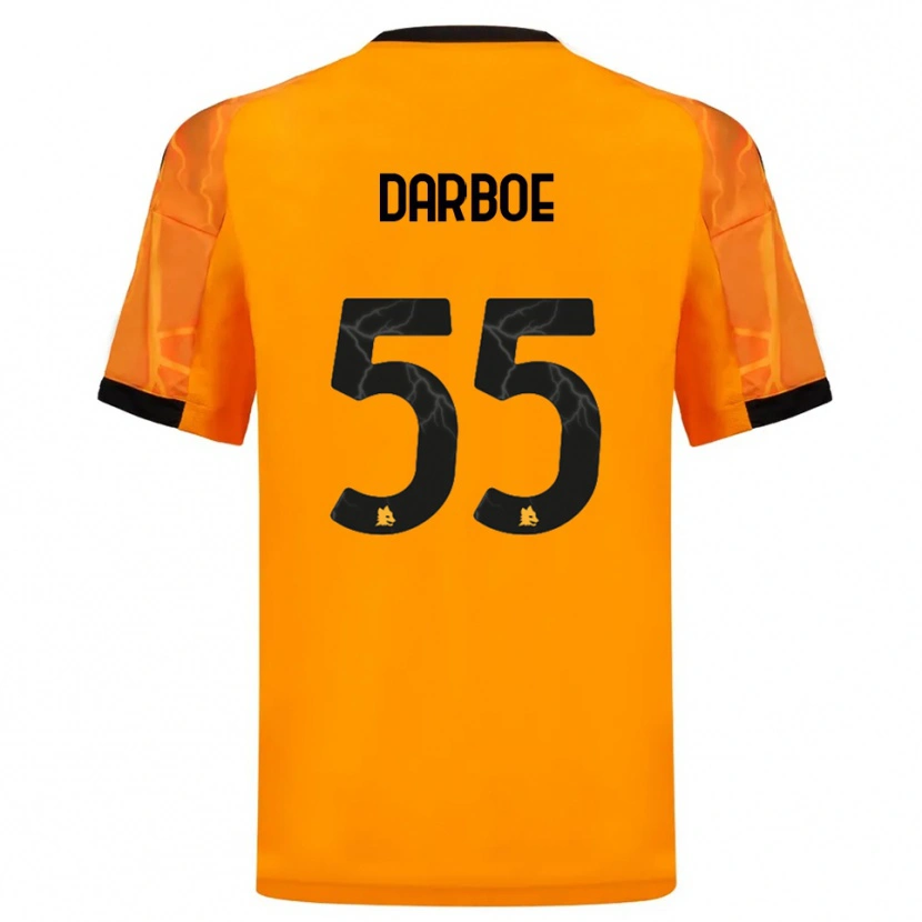 Danxen Heren Ebrima Darboe #55 Oranje Zwart Uitshirt Uittenue 2025/26 T-Shirt