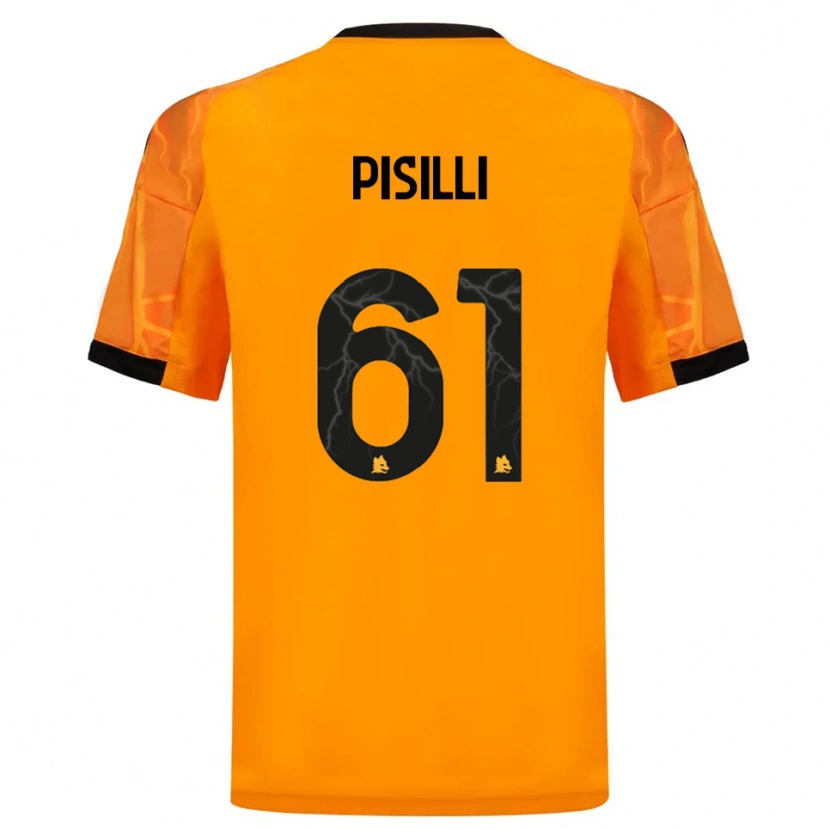 Danxen Heren Niccolò Pisilli #61 Oranje Zwart Uitshirt Uittenue 2025/26 T-Shirt