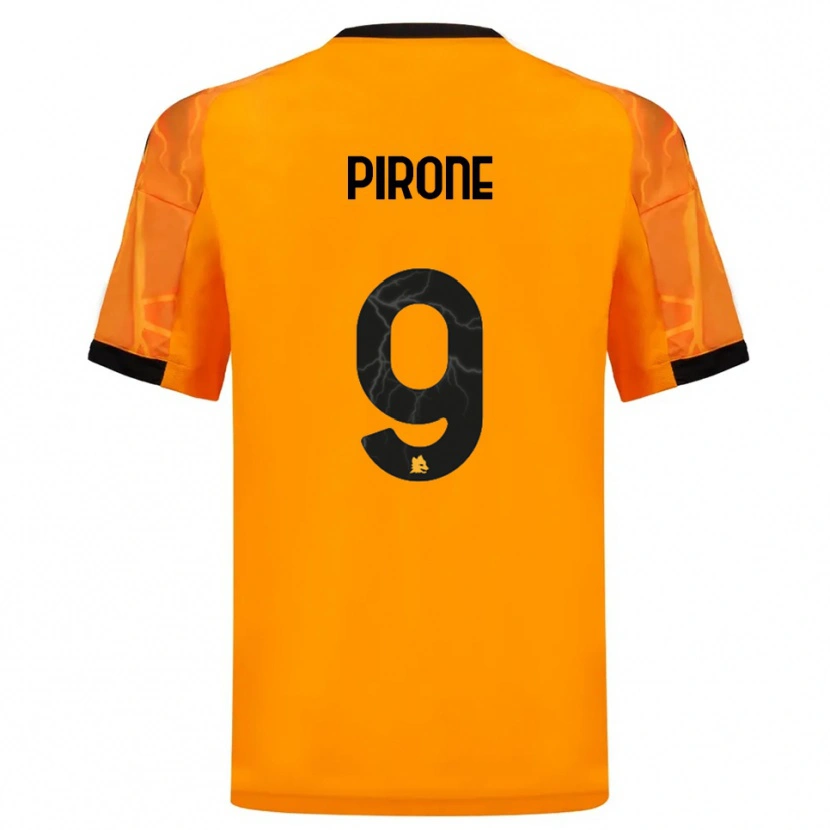 Danxen Heren Valeria Pirone #9 Oranje Zwart Uitshirt Uittenue 2025/26 T-Shirt