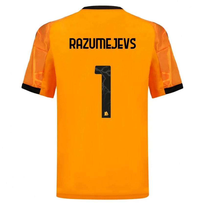 Danxen Heren Vladislavs Razumejevs #1 Oranje Zwart Uitshirt Uittenue 2025/26 T-Shirt
