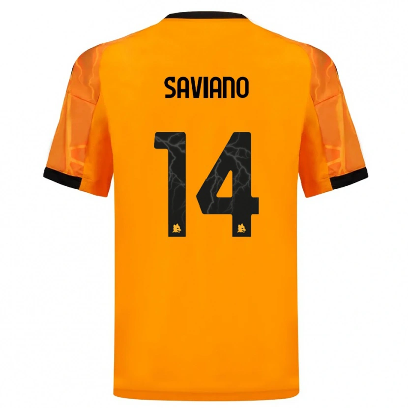 Danxen Heren Giuseppe Saviano #14 Oranje Zwart Uitshirt Uittenue 2025/26 T-Shirt