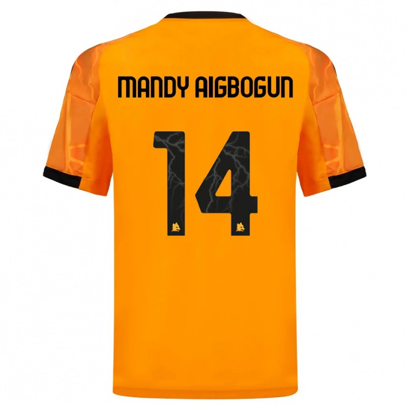 Danxen Heren Eseosa Mandy Aigbogun #14 Oranje Zwart Uitshirt Uittenue 2025/26 T-Shirt