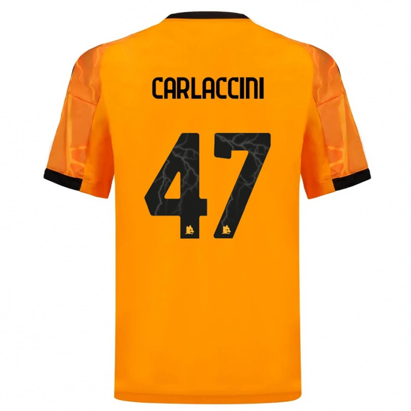 Danxen Heren Samuele Carlaccini #47 Oranje Zwart Uitshirt Uittenue 2025/26 T-Shirt