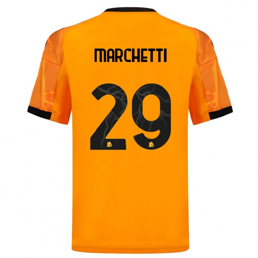 Danxen Heren Tommaso Marchetti #29 Oranje Zwart Uitshirt Uittenue 2025/26 T-Shirt
