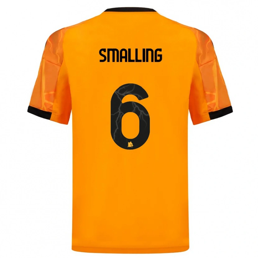 Danxen Heren Chris Smalling #6 Oranje Zwart Uitshirt Uittenue 2025/26 T-Shirt