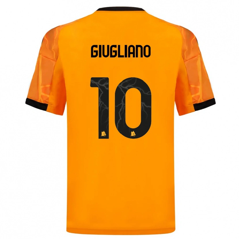 Danxen Heren Manuela Giugliano #10 Oranje Zwart Uitshirt Uittenue 2025/26 T-Shirt
