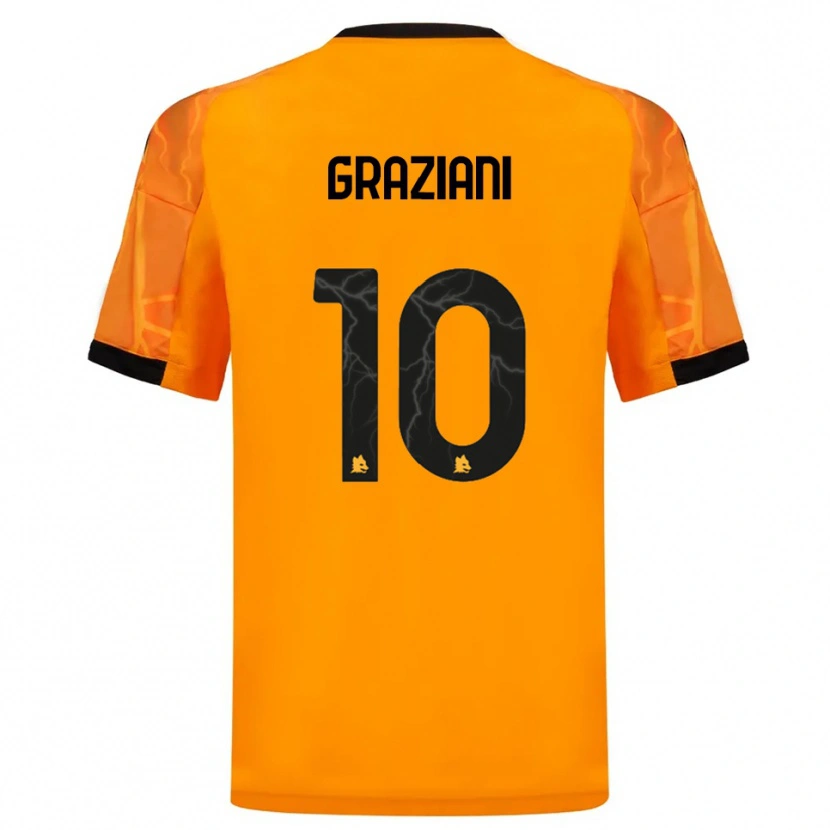 Danxen Heren Leonardo Graziani #10 Oranje Zwart Uitshirt Uittenue 2025/26 T-Shirt