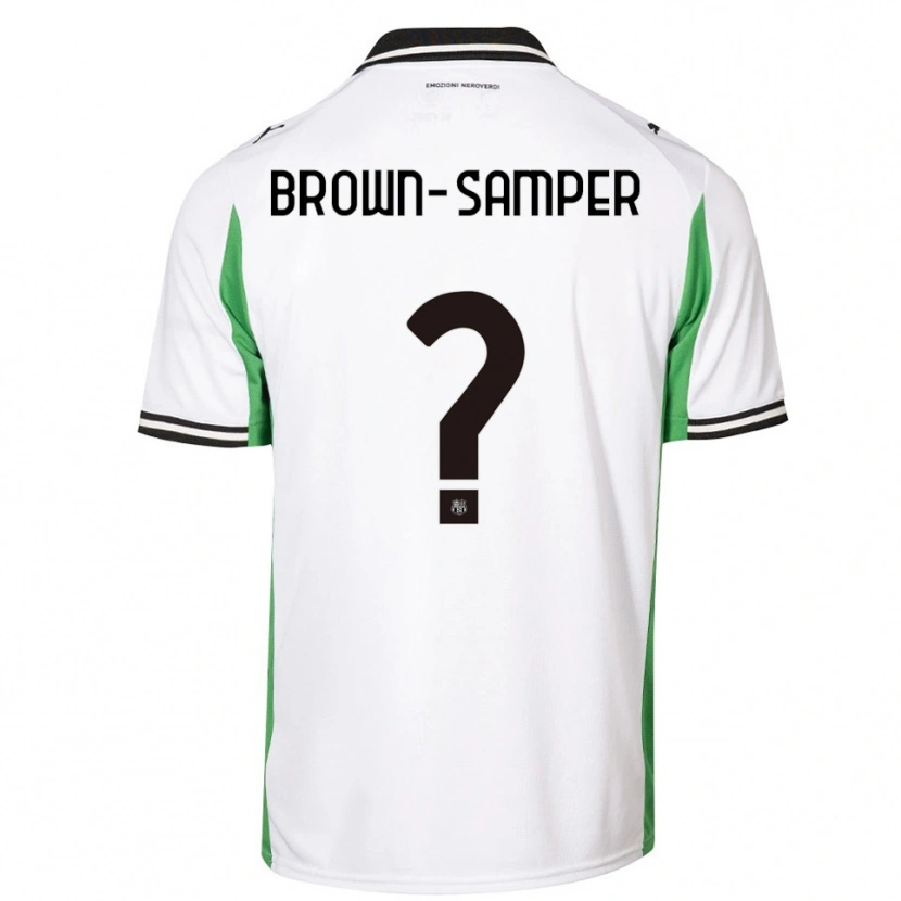 Danxen Heren Isaac Brown-Samper #0 Wit Groen Zwart Uitshirt Uittenue 2025/26 T-Shirt