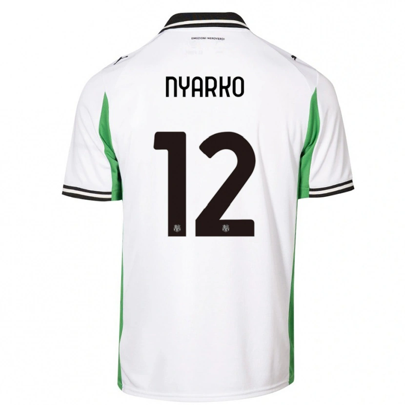 Danxen Heren Lorenzo Nyarko #12 Wit Groen Zwart Uitshirt Uittenue 2025/26 T-Shirt
