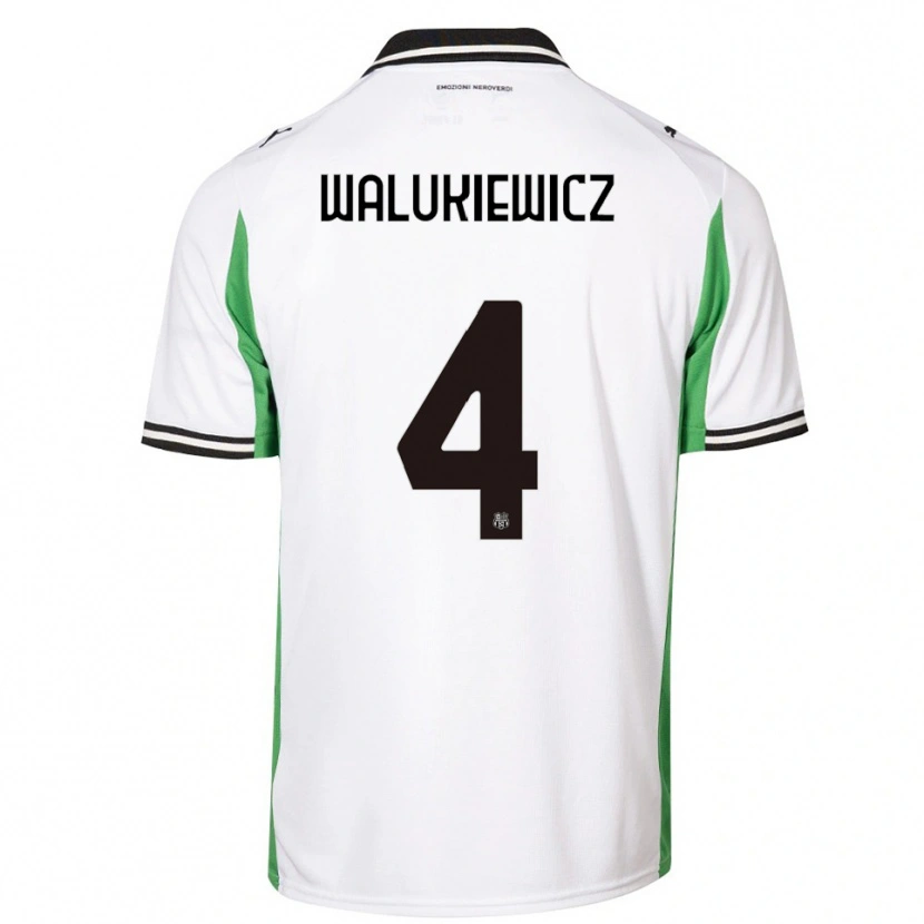 Danxen Heren Sebastian Walukiewicz #4 Wit Groen Zwart Uitshirt Uittenue 2025/26 T-Shirt