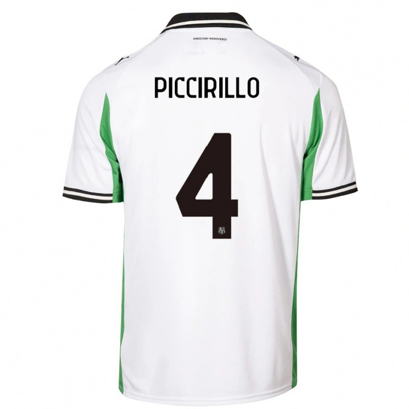 Danxen Heren Michele Piccirillo #4 Wit Groen Zwart Uitshirt Uittenue 2025/26 T-Shirt