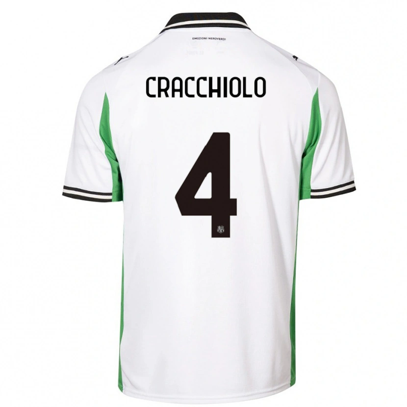 Danxen Heren Leonardo Cracchiolo #4 Wit Groen Zwart Uitshirt Uittenue 2025/26 T-Shirt