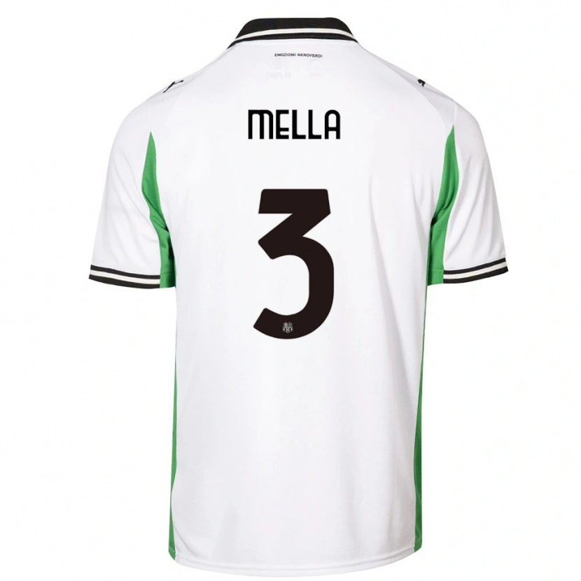 Danxen Heren Sara Mella #3 Wit Groen Zwart Uitshirt Uittenue 2025/26 T-Shirt