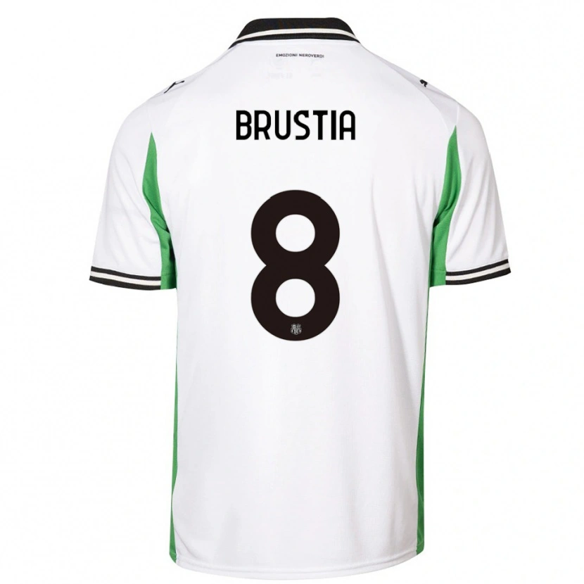 Danxen Heren Martina Brustia #8 Wit Groen Zwart Uitshirt Uittenue 2025/26 T-Shirt