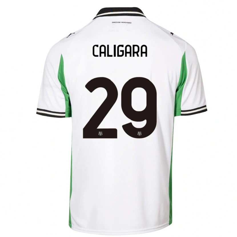 Danxen Heren Fabrizio Caligara #29 Wit Groen Zwart Uitshirt Uittenue 2025/26 T-Shirt