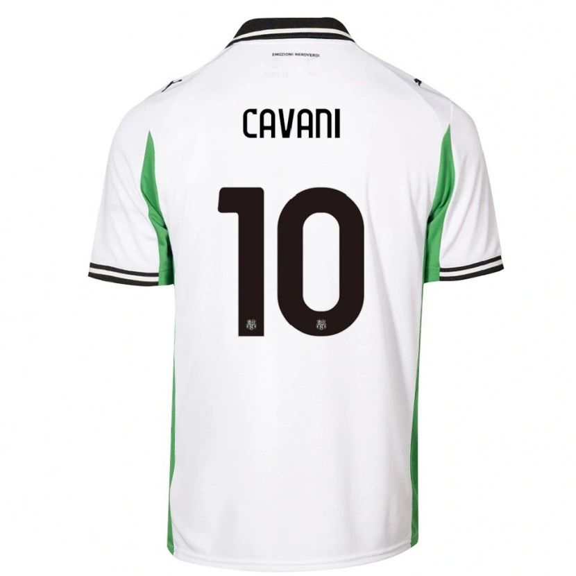 Danxen Heren Lorenzo Cavani #10 Wit Groen Zwart Uitshirt Uittenue 2025/26 T-Shirt