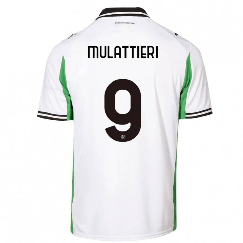 Danxen Heren Samuele Mulattieri #9 Wit Groen Zwart Uitshirt Uittenue 2025/26 T-Shirt