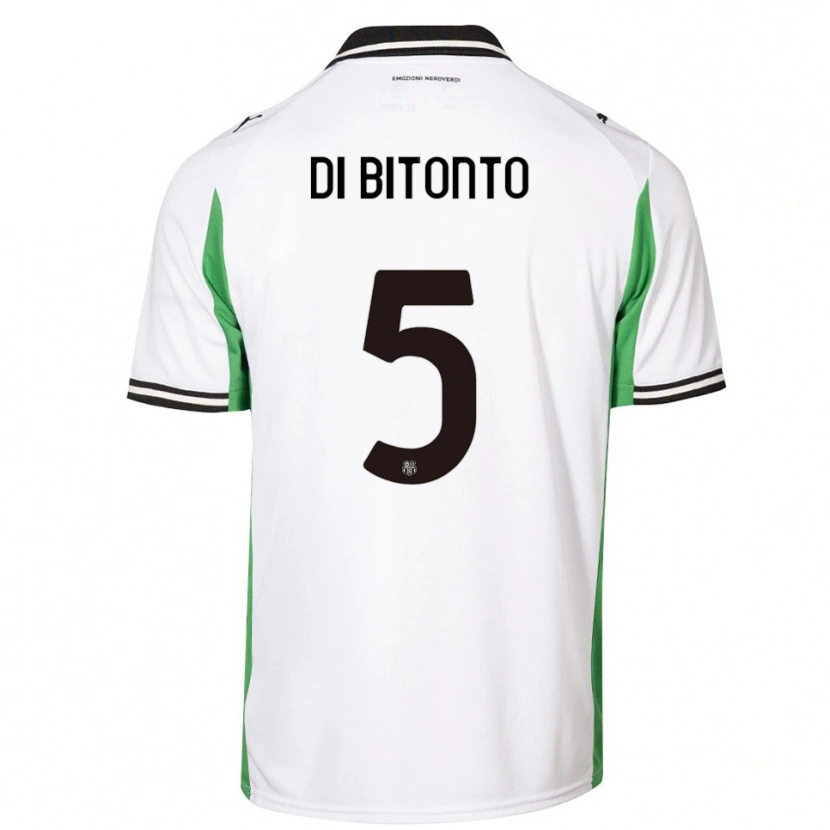 Danxen Heren Alessandro Di Bitonto #5 Wit Groen Zwart Uitshirt Uittenue 2025/26 T-Shirt