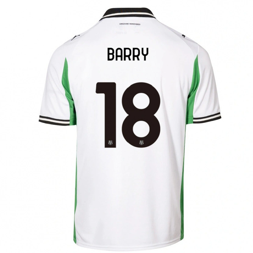 Danxen Heren Omar Barry #18 Wit Groen Zwart Uitshirt Uittenue 2025/26 T-Shirt