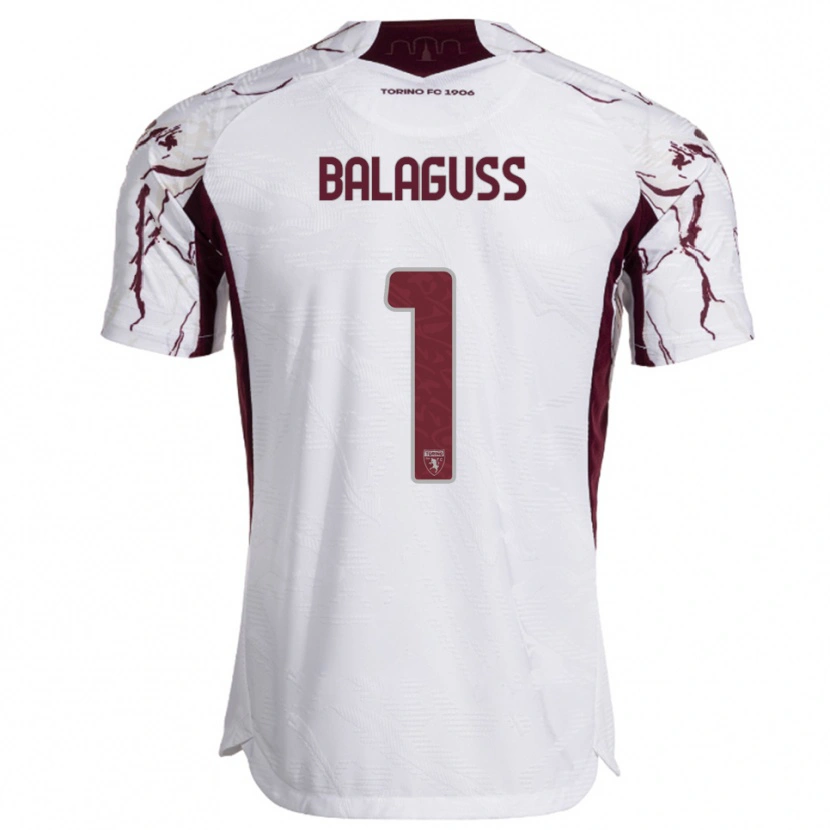 Danxen Heren Nils Balaguss #1 Wit Bourgondisch Uitshirt Uittenue 2025/26 T-Shirt