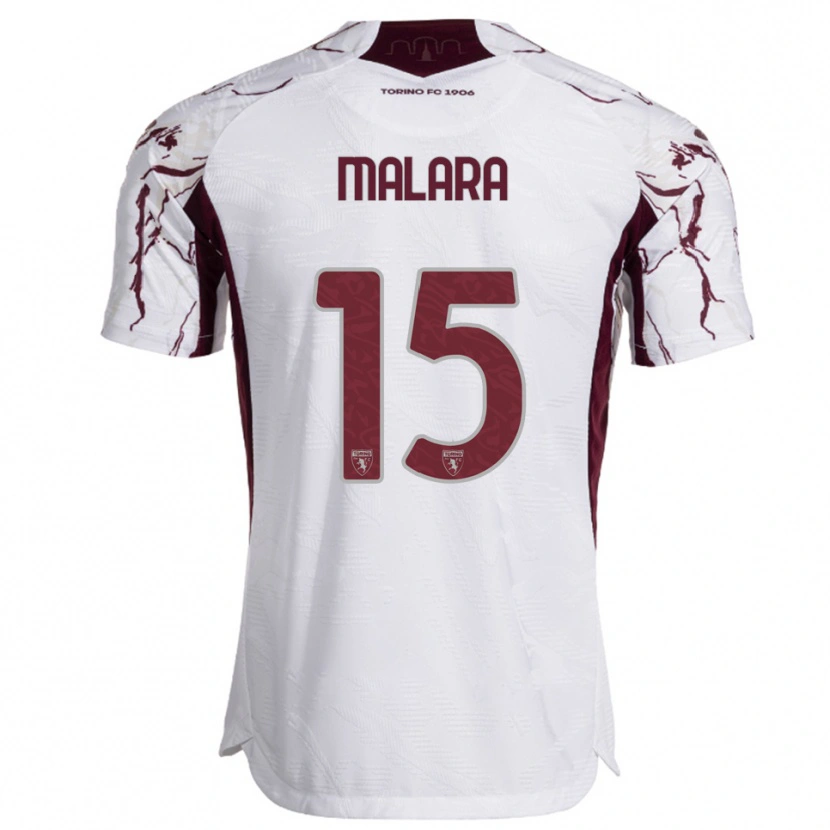 Danxen Heren Sara Malara #15 Wit Bourgondisch Uitshirt Uittenue 2025/26 T-Shirt