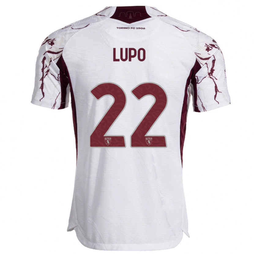 Danxen Heren Enrica Lupo #22 Wit Bourgondisch Uitshirt Uittenue 2025/26 T-Shirt