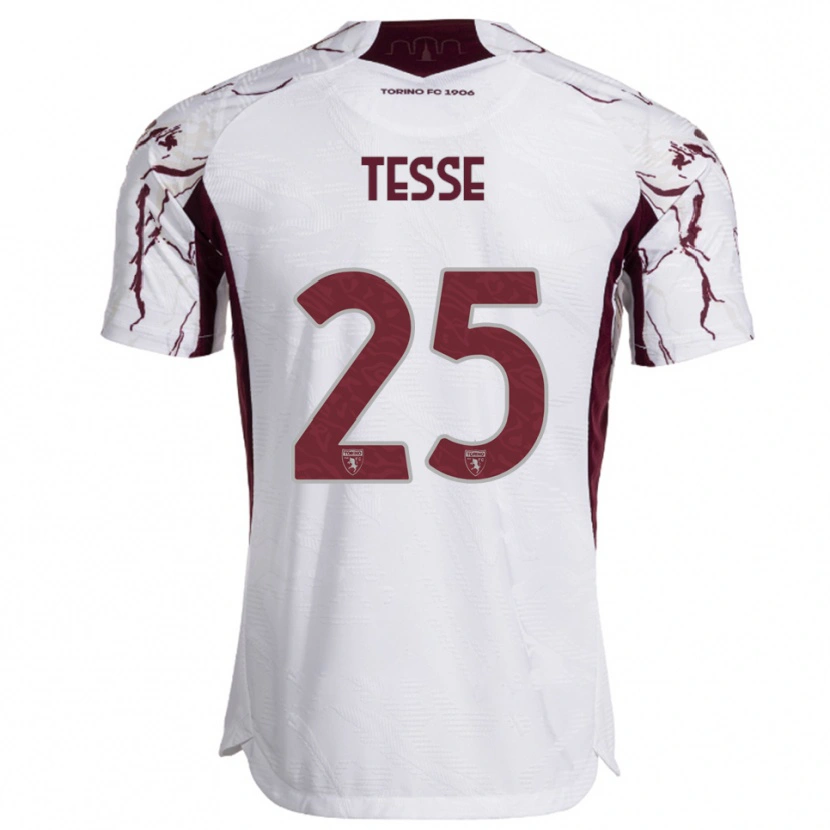 Danxen Heren Manuela Tesse #25 Wit Bourgondisch Uitshirt Uittenue 2025/26 T-Shirt