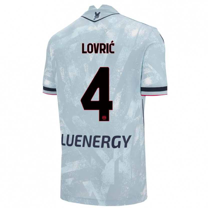 Danxen Heren Sandi Lovrić #4 Lichtblauw Zwart Uitshirt Uittenue 2025/26 T-Shirt