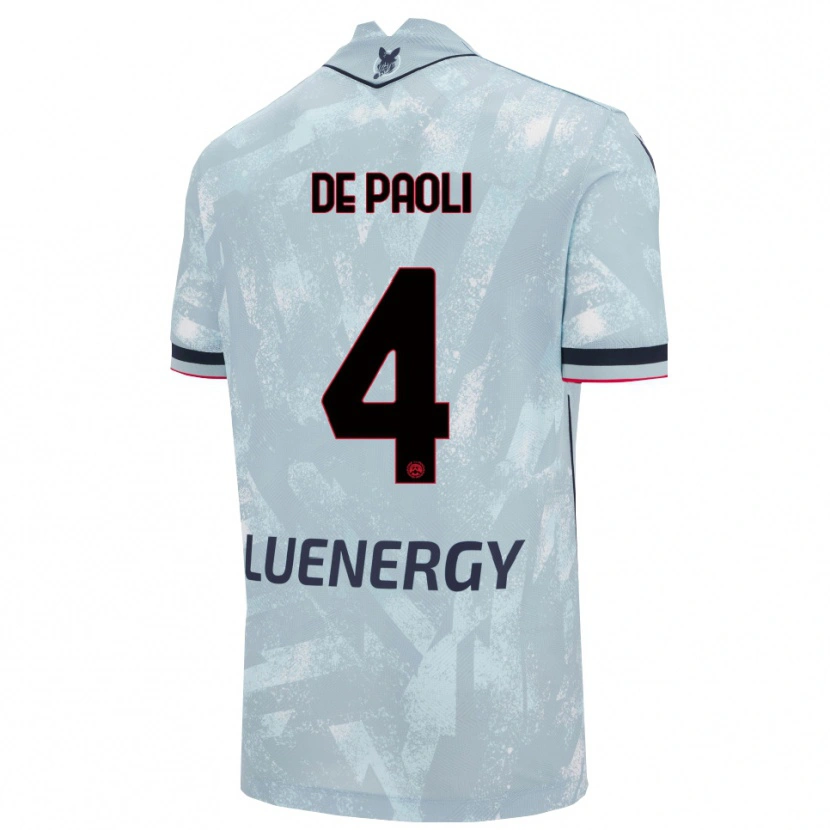 Danxen Heren Cristiano De Paoli #4 Lichtblauw Zwart Uitshirt Uittenue 2025/26 T-Shirt