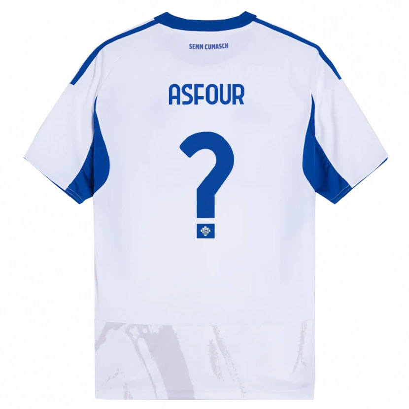 Danxen Heren Adam Asfour #0 Wit Blauw Uitshirt Uittenue 2025/26 T-Shirt