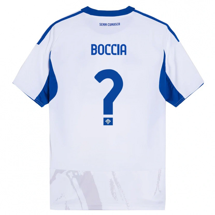 Danxen Heren Thomas Boccia #0 Wit Blauw Uitshirt Uittenue 2025/26 T-Shirt