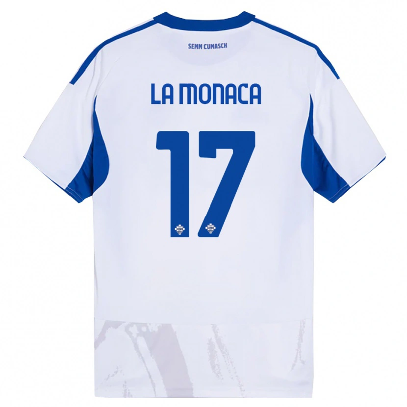Danxen Heren Michael La Monaca #17 Wit Blauw Uitshirt Uittenue 2025/26 T-Shirt