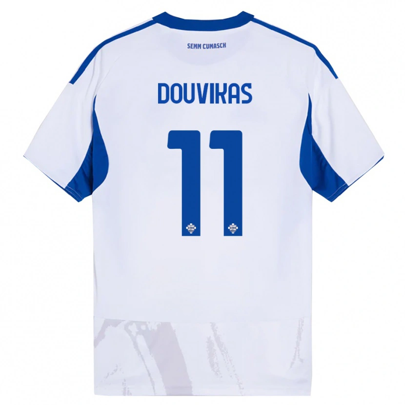 Danxen Heren Anastasios Douvikas #11 Wit Blauw Uitshirt Uittenue 2025/26 T-Shirt