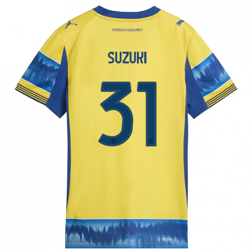 Danxen Heren Zion Suzuki #31 Geel Blauw Uitshirt Uittenue 2025/26 T-Shirt